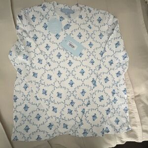 Hill House Ivy Sleep Tee blue trellis